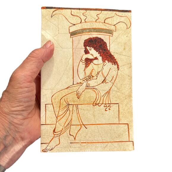 Hand Painted Reproduction of Aphrodite Contemplating Tile - Picture 3 of 7